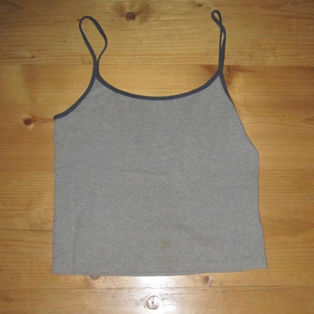 Brandy Melville Women's Blue and Grey Vest cami